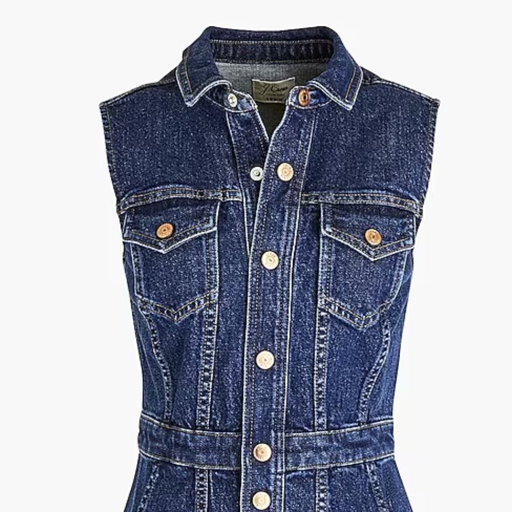 J.Crew sleeveless denim mini dress